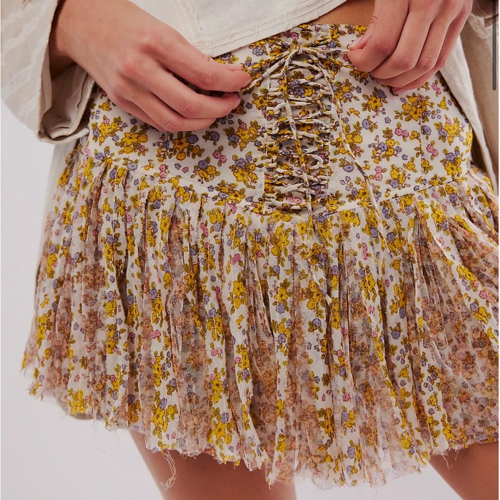 Free People One Blossom Mini Skort